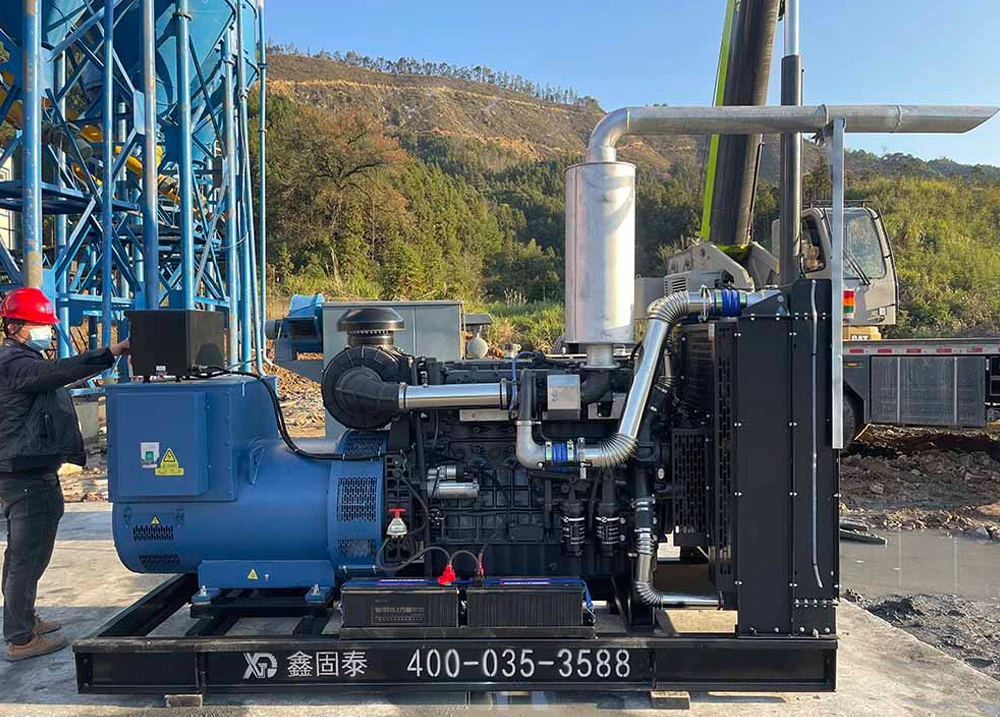 400 kVt dizel generatorunun saxlanması.